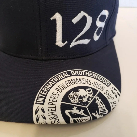 International Brotherhood Local 128 Ontario Mens Dark Blue Fitted  Ball Cap. - Picture 2 of 7